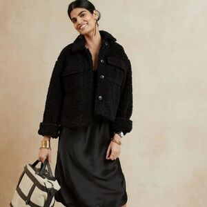 Brand new Banana Republic Cropped Sherpa Trucker Jacket
